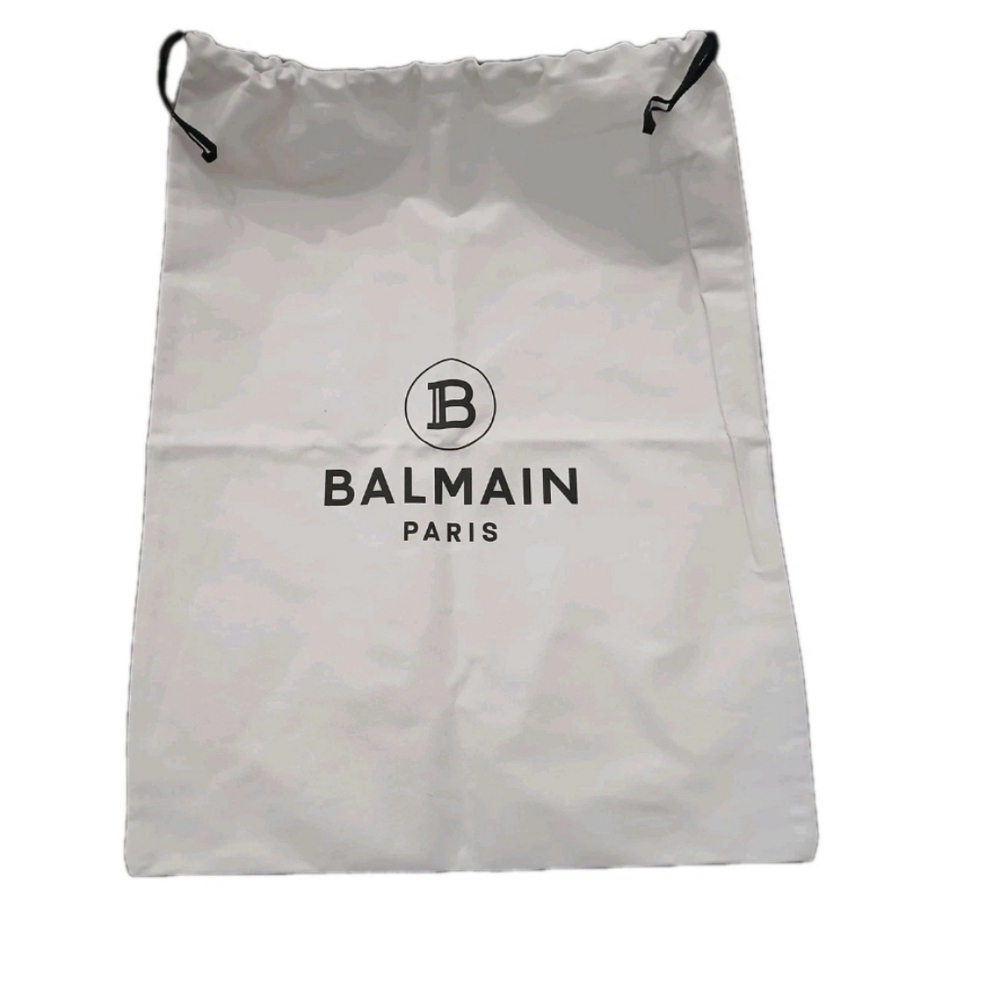 Balmain Paris Circle B White Logo Dust Bag Storage Cover Drawstring Bag Medium - Picture 2 of 9